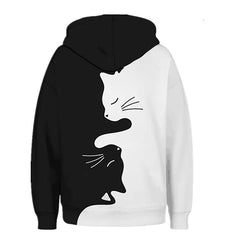 Couple Cat Pattern 3D Printed Pullover Hoodie
