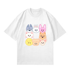 Cartoon KPOP Cute Round Neck T-shirt