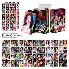 124PCS BM MOON Holographic Photocard Sticker