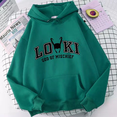 Unisex Casual Loki Letter Print Sports Hoodie