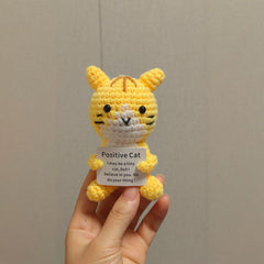 Positive Cat Crochet Ornament