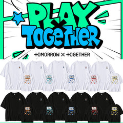 TXT Print Short-sleeved Loose T-shirt