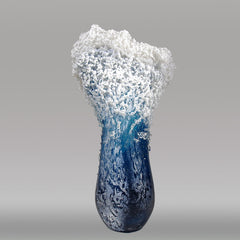 Ocean Blue Wave Vase