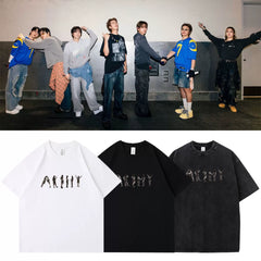 BANGTAN ARMY Tattoo Print Short Sleeve T-Shirt