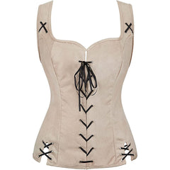 Steampunk Pirate Suede Lace-up Vest