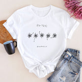 Unisex Kpop Panic Letter T-shirt Top