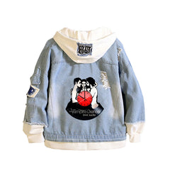 Trendy TVD Fake Two-piece Loose Denim Jacket