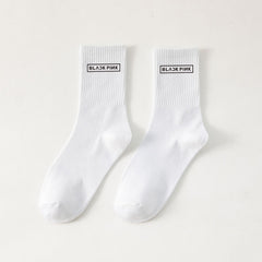 KPOP Cotton Medium Tube Socks 12 Pairs