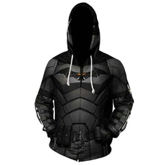 Unisex Bruce Wayne Cosplay Zip-up Hoodie