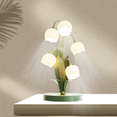 Lily of The Valley Green Table Lamp