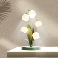 Lily of The Valley Green Table Lamp
