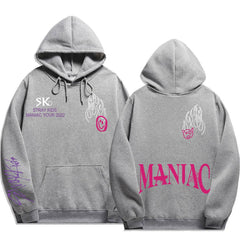 Unisex Solid Color Kpop Letter Print Hoodie