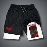 Casual Anime Double-layer Sports Shorts