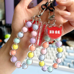 BM Candy Color Crystal Beaded Lanyard