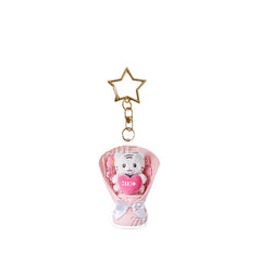 DEARLIT 2nd Anniversary Bouquet Keychain Set