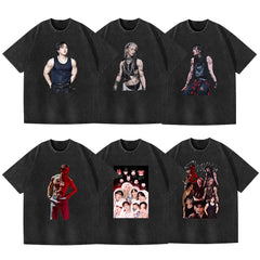 Vintage KPOP Sexy Poster Washed T-shirt