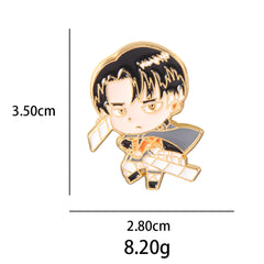 Mikasa Levi Anime Brooch Badge