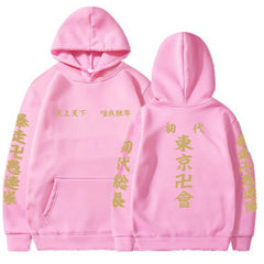 Casual Anime Team Logo Print Hoodie