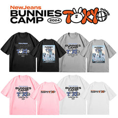 NJZ Bunnies Camp Round Neck T-shirt Top
