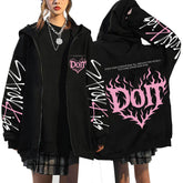SKZ DO IT Letter Printed Zipper Hoodie