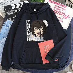 Unisex BSD Anime Print Pullover Hoodie