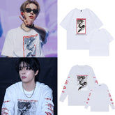 KPOP WalkTheLine Casual Long-sleeved T-shirt