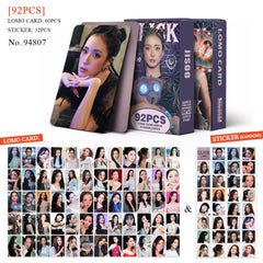 92PCS JISOO Single CLICK Photo Card Sticker