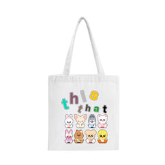 SKZ Doll Print Large Capacity Canvas Tote Bag