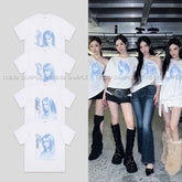 KARINA GISELLE WINTER NINGNING Graffiti Print T-shirt