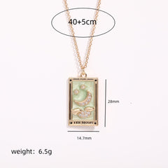 Gold-plated Tarot Square Necklace