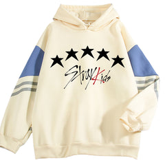 Trendy KPOP Star Logo Print Loose Hoodie