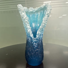 Ocean Blue Wave Vase