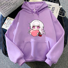 Unisex Lovely Game Anime Print Pullover Loose Hoodie