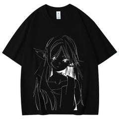 Unisex Anime Cotton Short Sleeve T-Shirt