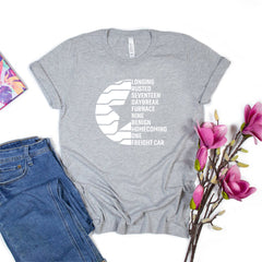 Women's Bucky Letter Print Short Sleeved T-shirt