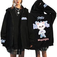 SKZ STAY in Our Little House Print Zip Up Hoodie