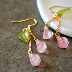 Pomegranate Seed Beaded Earrings