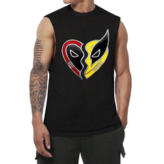 Men's Wolverine Deadpool Round Neck Sleeveless Vest