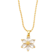 Luxury Flower Pendant Collarbone Necklace