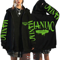 Y2K Style Girls Kpop Zippered Hoodie