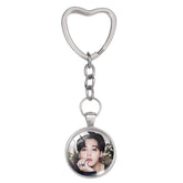 BTS Heart-shaped Key Ring Pendant
