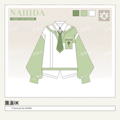 Casual Game Nahida Cosplay Coat Skirt Set