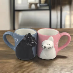 Kissing Cats Ceramic Mug