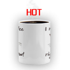 Creative I Need Coffee Cat Color Changing Mug
