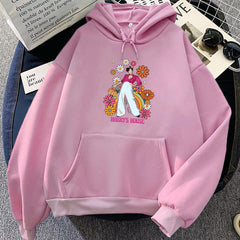Casual House Flowers Graphic Hoodie