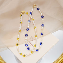 Devil's Eye Pearl Necklace