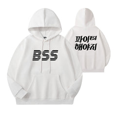 Unisex Kpop Letter Printed Pullover Hoodie