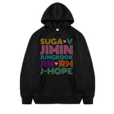 Casual SUGA JIMIN Printed Pullover Hoodie