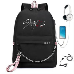 Leisure Kpop Waterproof Chain Backpack
