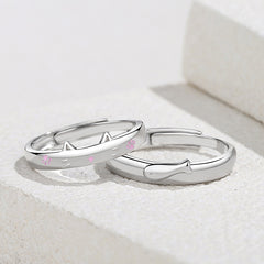 Cat and Fish Couple Silver Ring